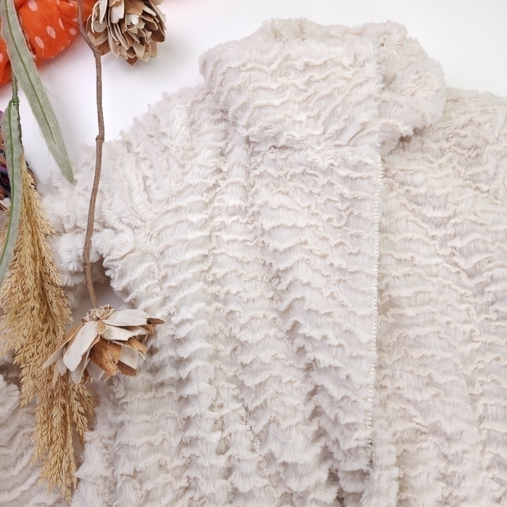 Patagonia Super Fleece Cream Fringe Layered Fleece Coat Xs - Picture 14 of 15